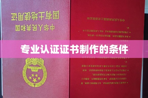 子长专业认证证书制作的条件